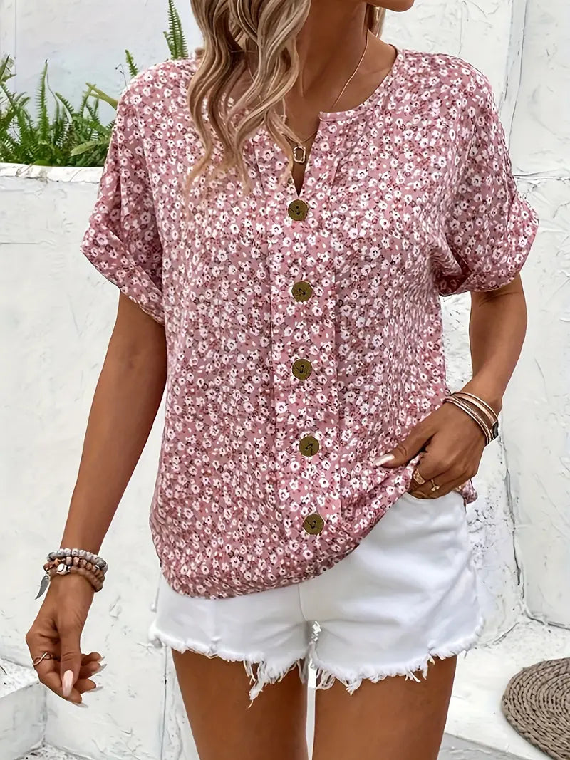 Jenna | Floral Button-Up Blouse