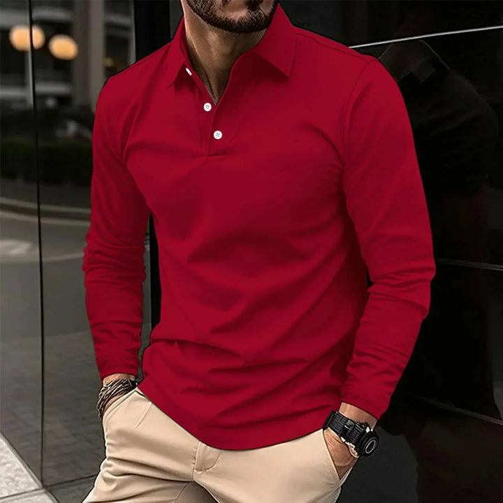 James Casual Long-Sleeve Polo