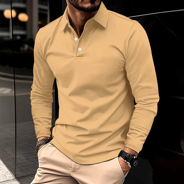 James Casual Long-Sleeve Polo