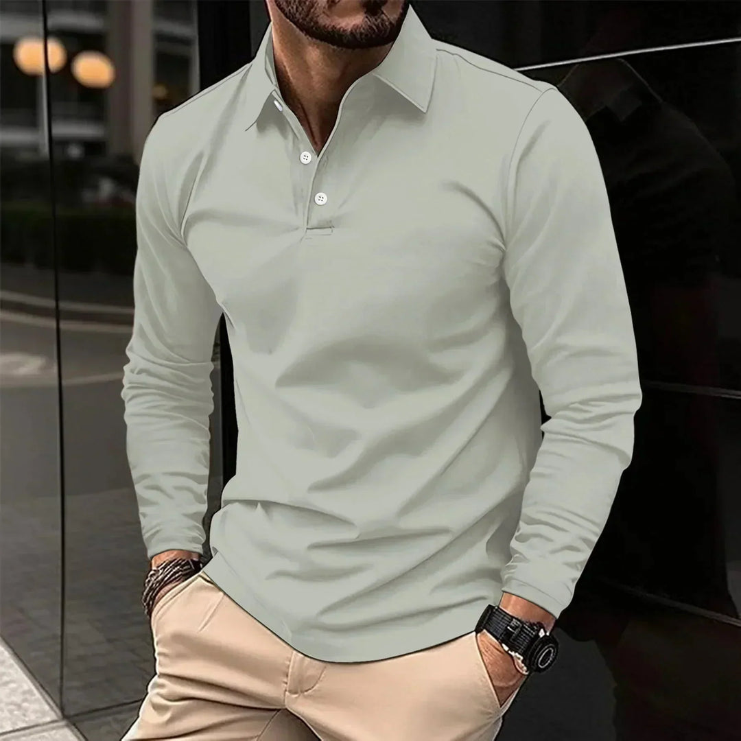James Casual Long-Sleeve Polo